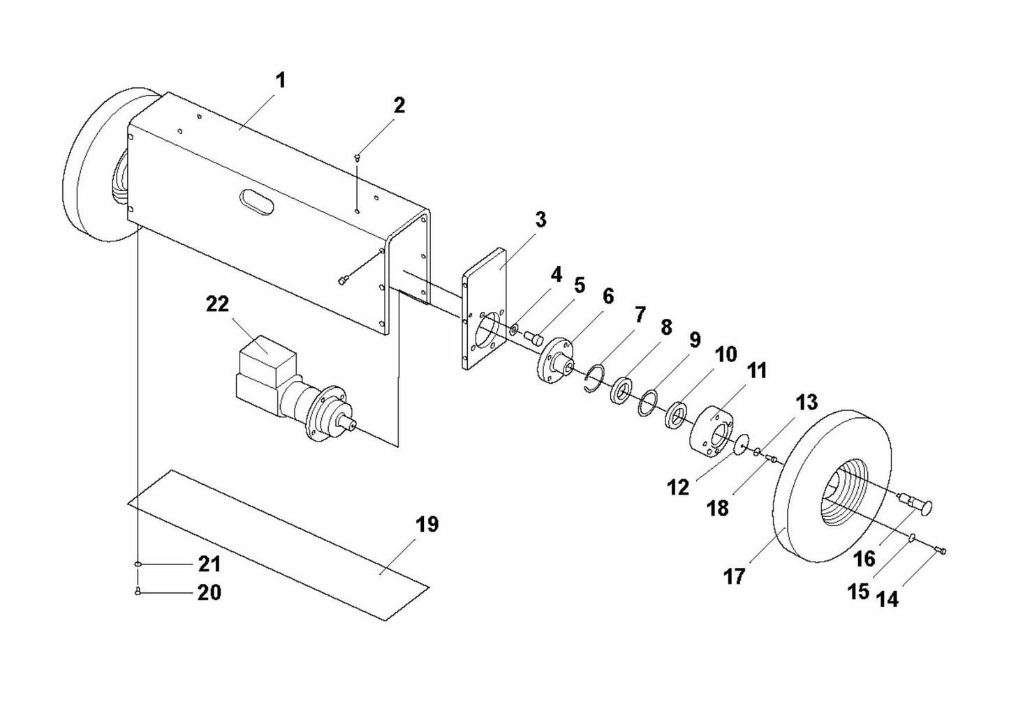 HTC 950 RX Drive Motor Assembly Parts by Husqvarna