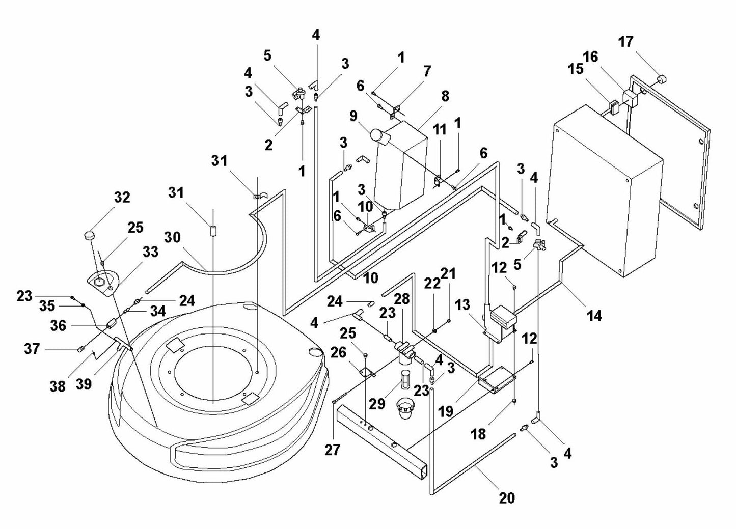 HTC 950 RX Mist Cooler Assembly Parts by Husqvarna