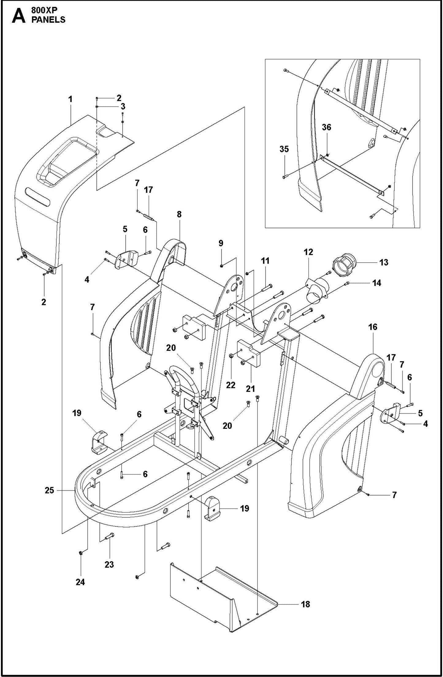 HTC 800 XP Panels Assembly Parts