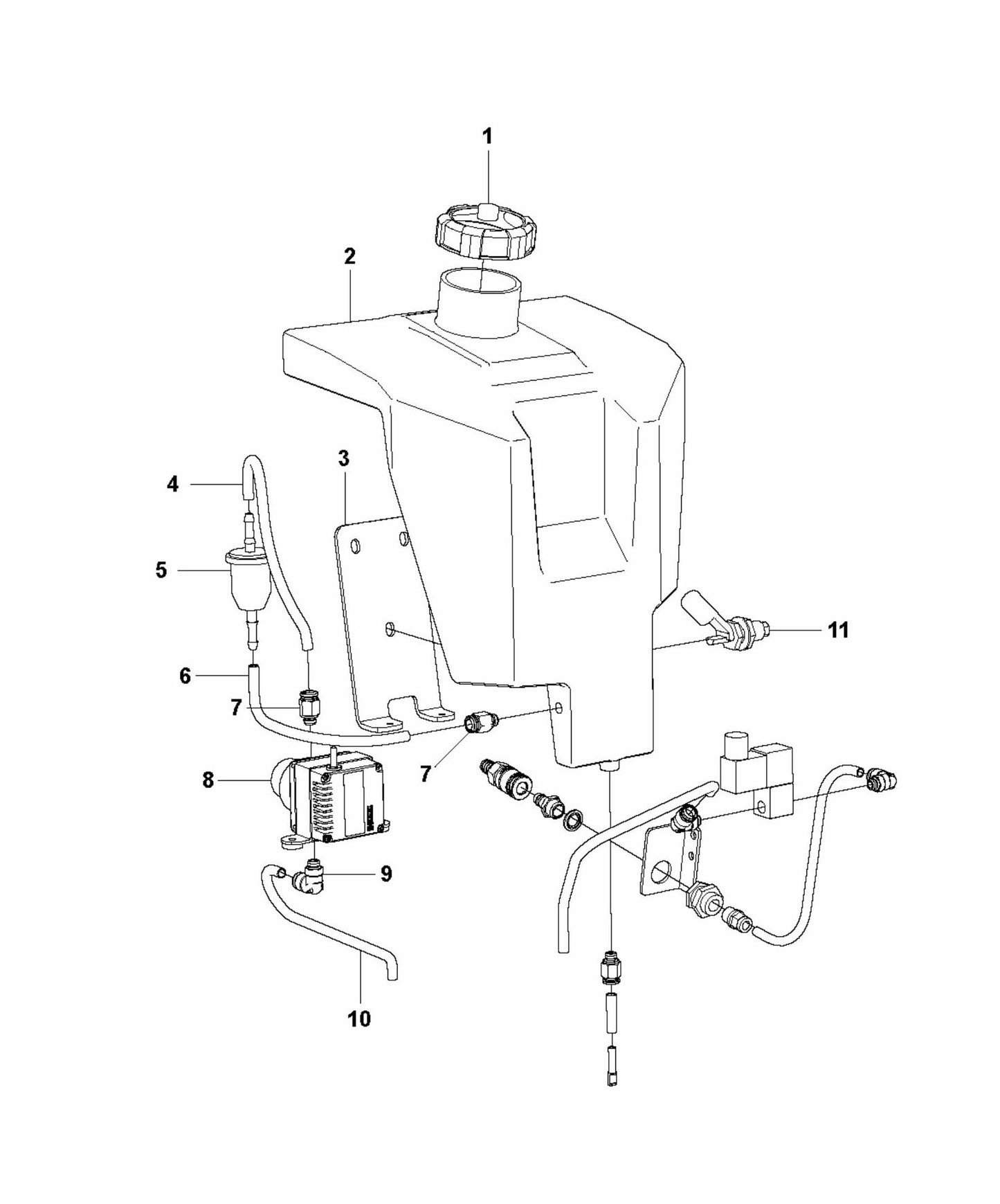 HTC T5 (2.2 kW) Water Tank Assembly Parts