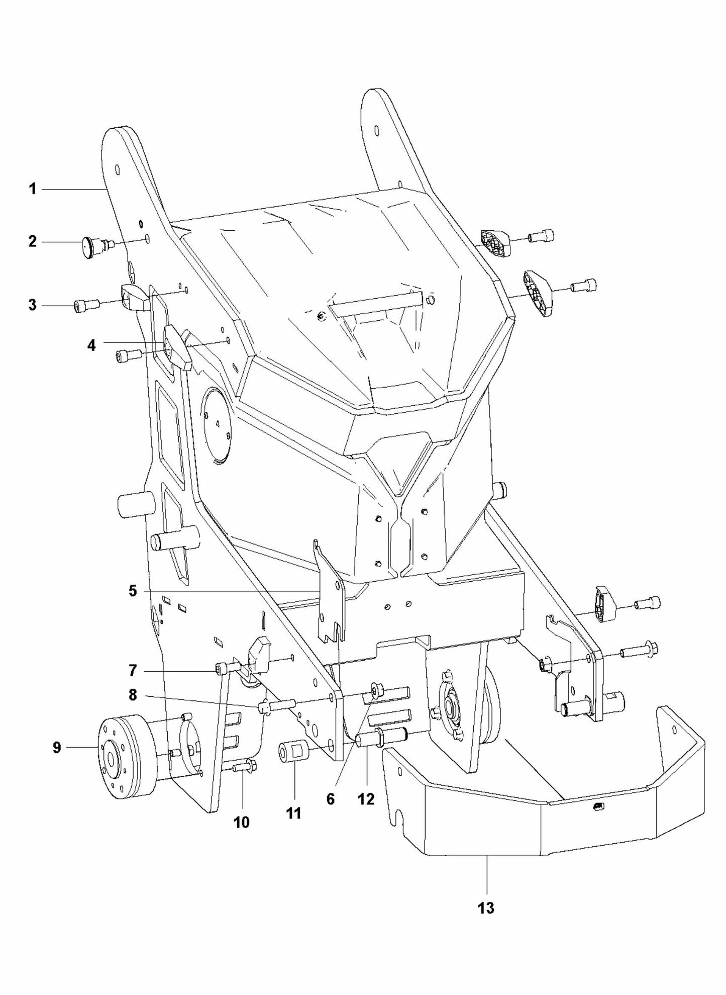 HTC T6 Chassis Frame Assembly Parts