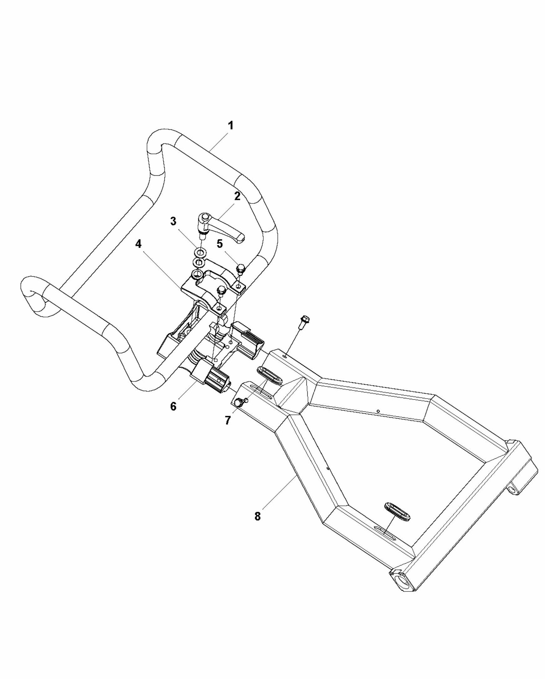 HTC T8 Handle Bar Assembly Parts