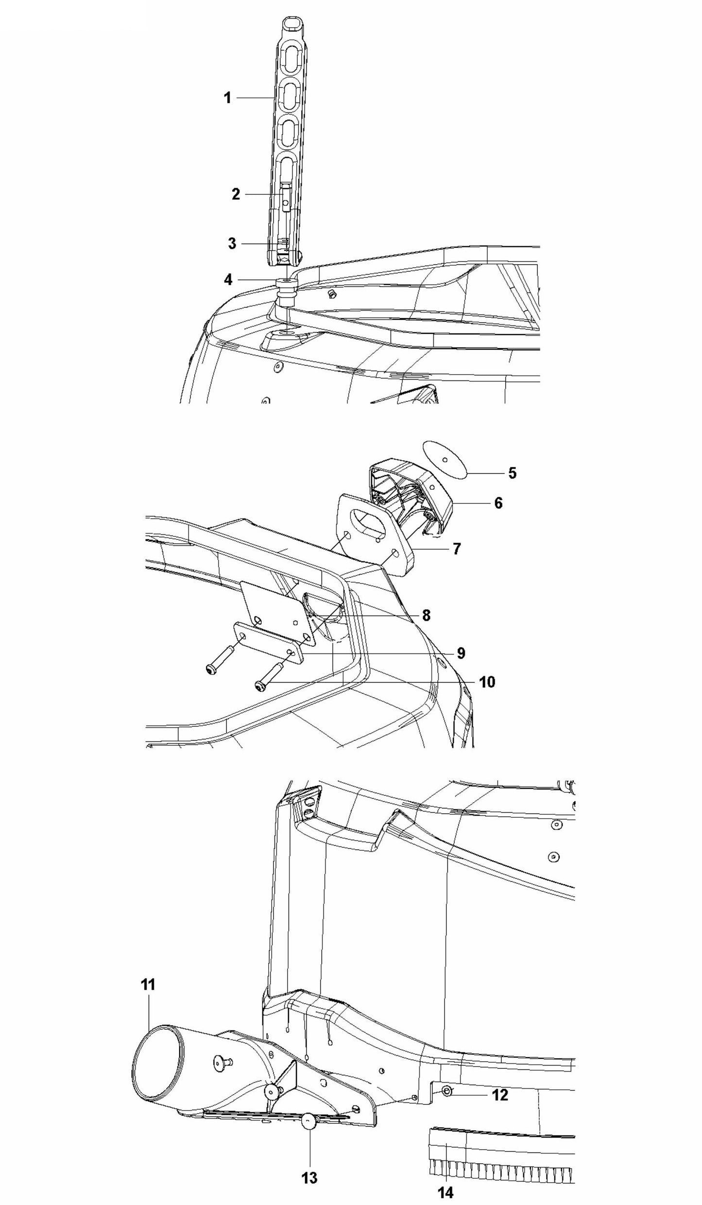 HTC T8 Exhaust And Misc Assembly Parts