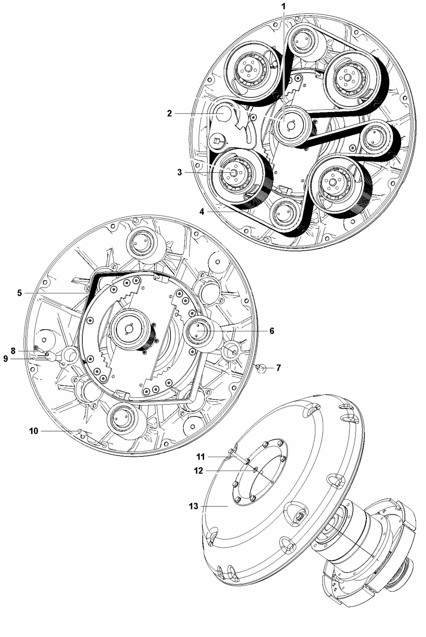HTC X6 Grinding Head Internal And Upper Assembly Parts