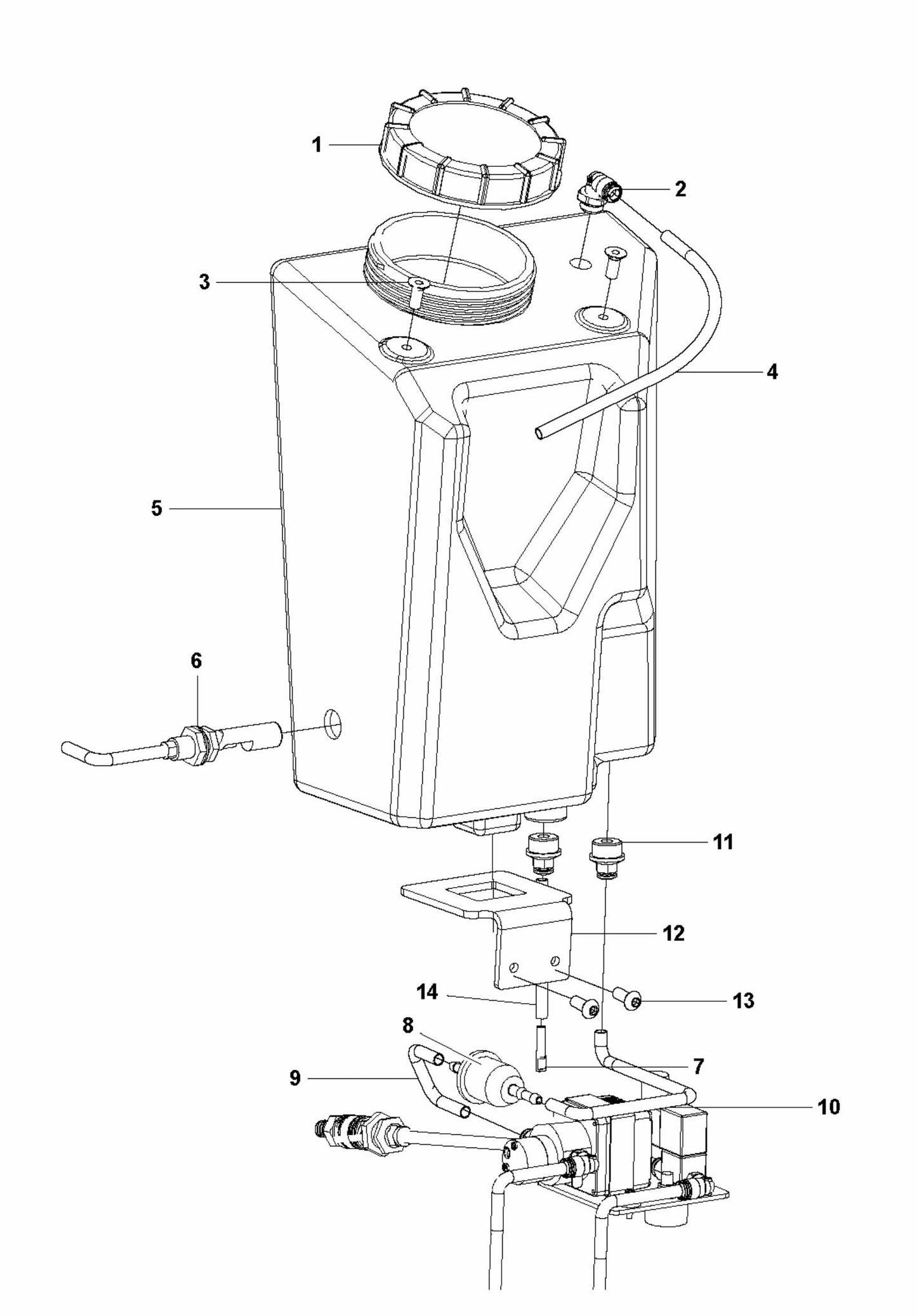 HTC X8 Water Tank Assembly Parts