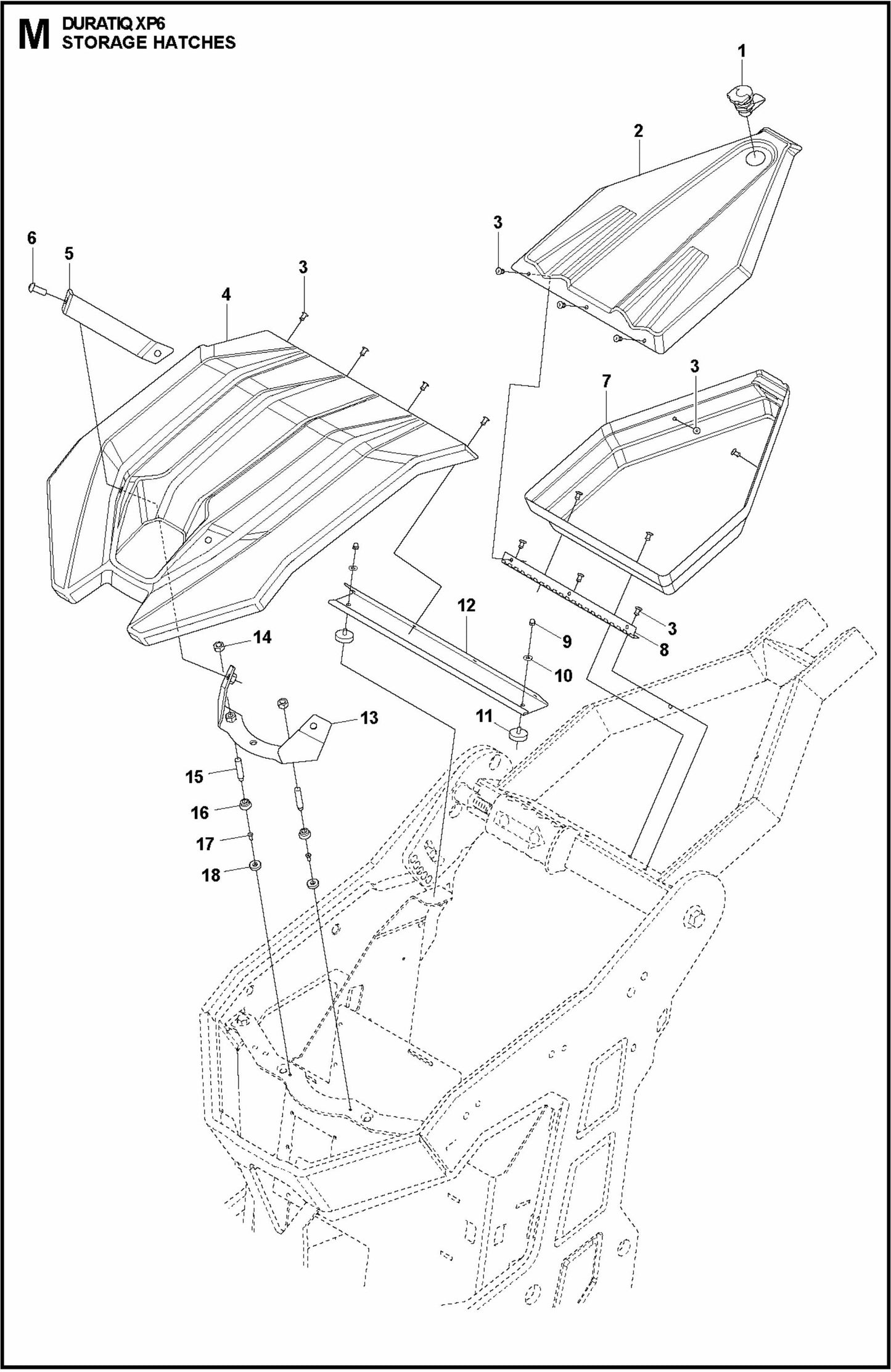HTC XP6 Storage Hatches Assembly Parts