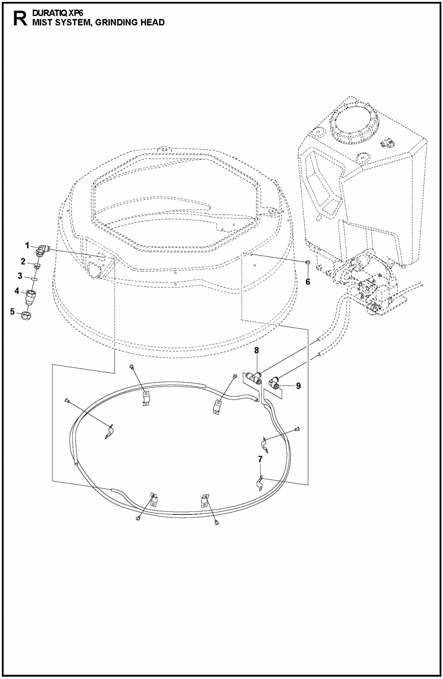 HTC XP6 Mist System, Grinding Head Assembly Parts