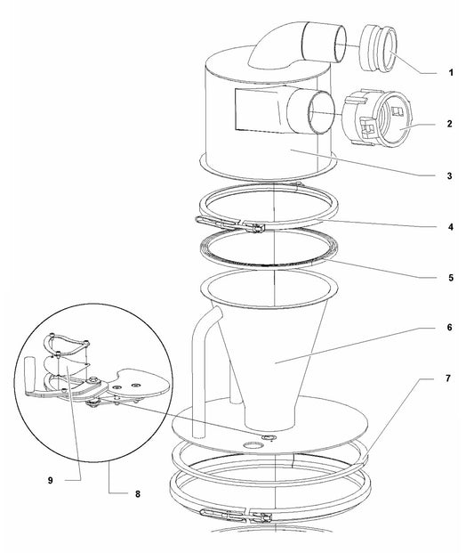 HTC D60 Top Parts and Bypass Valve Assembly Parts