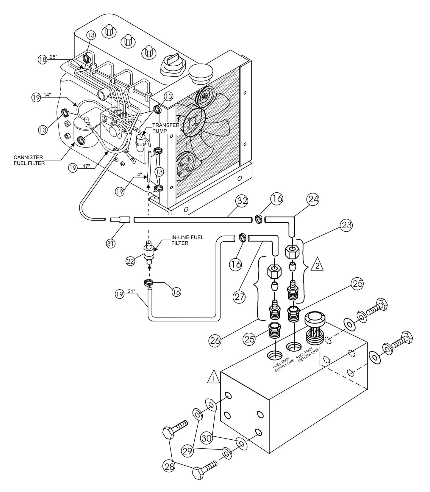 HTH-Series Engine (Kubota) Below S/N JG53027 Assembly Parts By Multiquip Whiteman