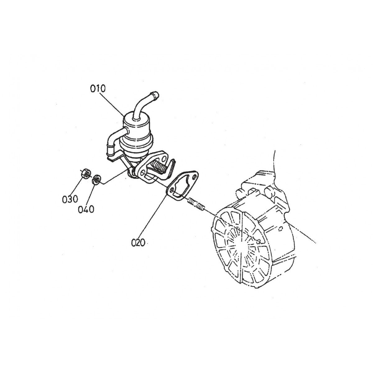 HTH44T KUBOTA V-1505— Fuel Pump (Mechanical) Assembly Parts By Multiquip Whiteman