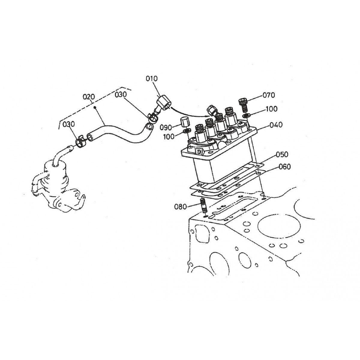 HTH44T KUBOTA V-1505— Injection Pump Assembly Parts By Multiquip Whiteman