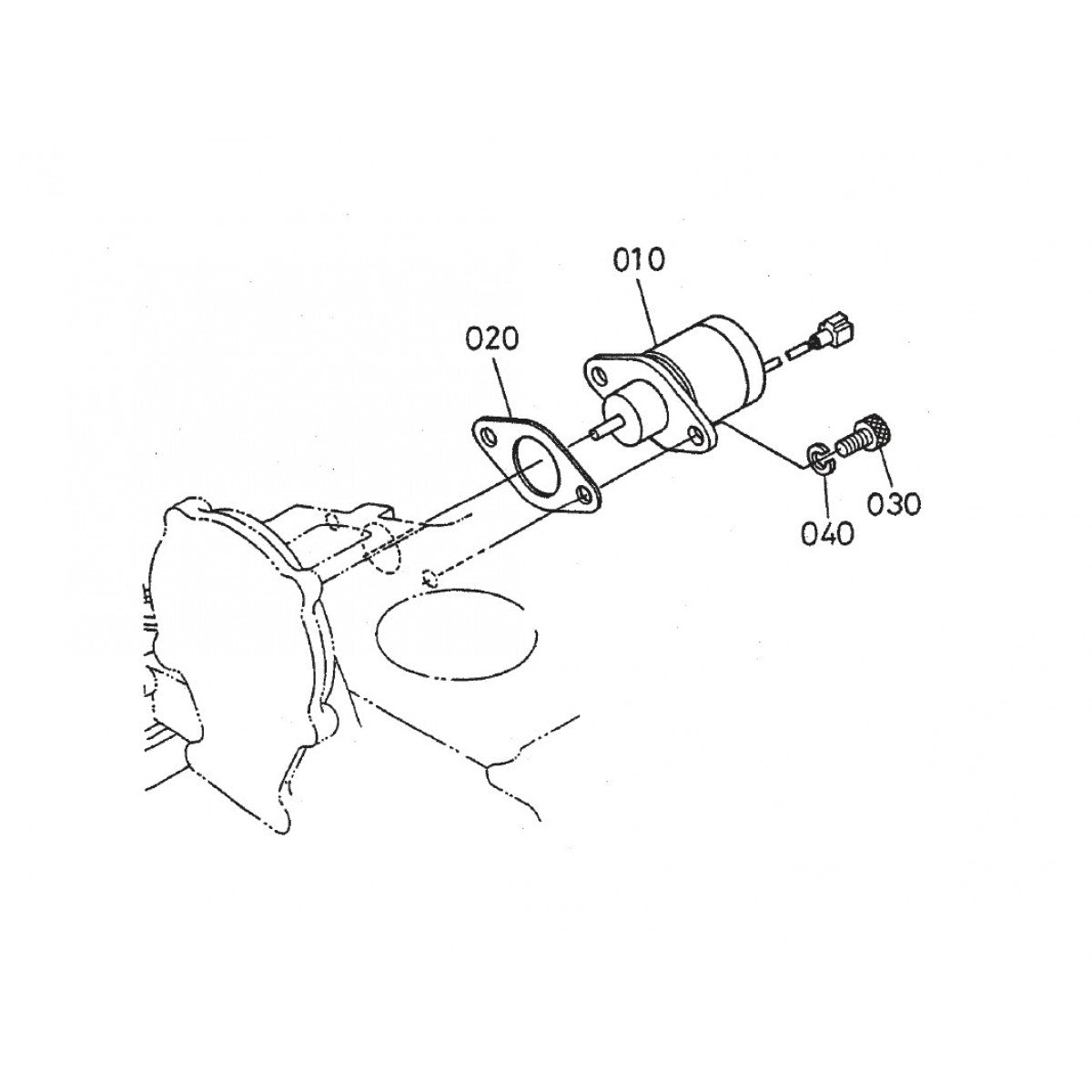 HTH44T KUBOTA V-1505— Stop Solenoid Assembly Parts By Multiquip Whiteman