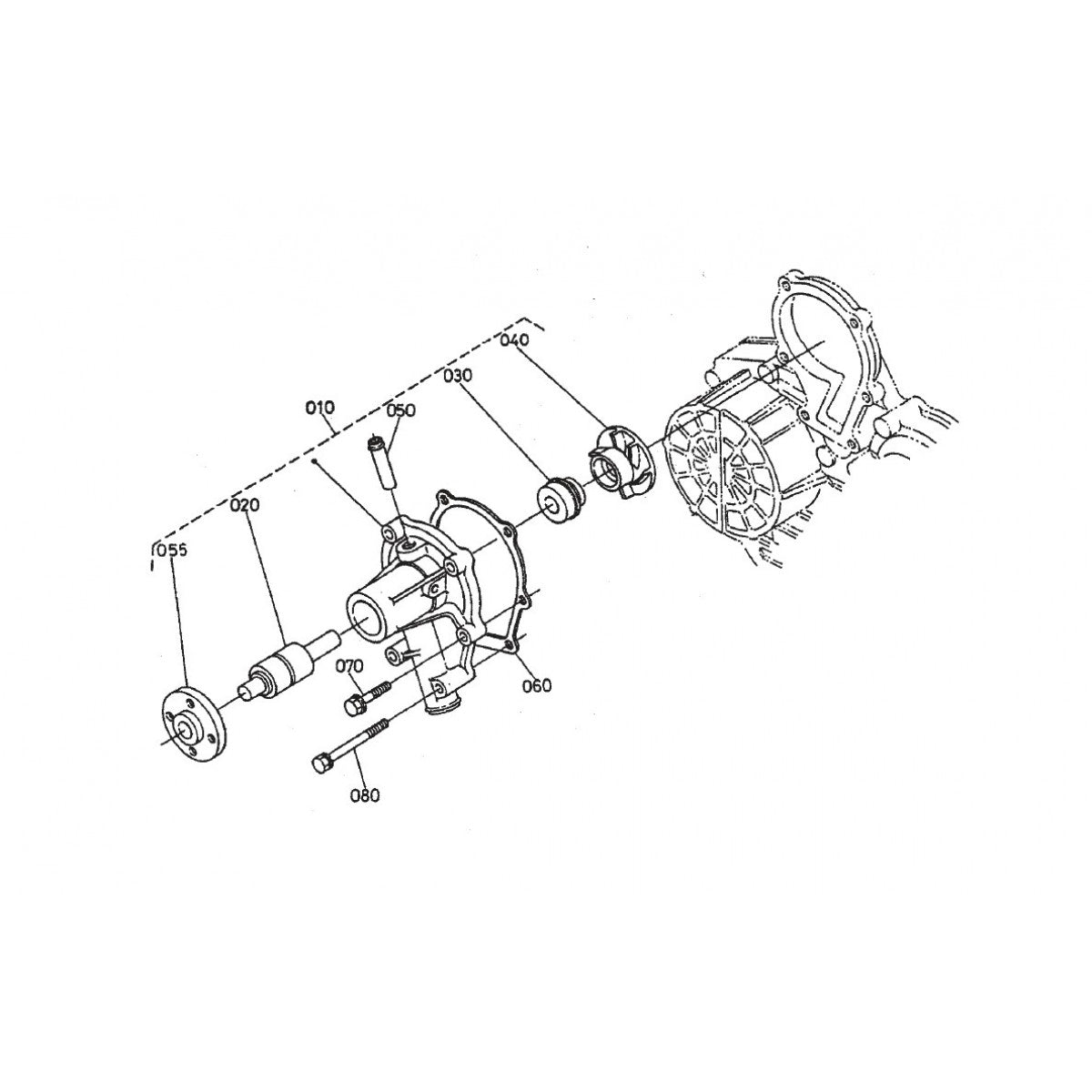 HTH44T KUBOTA V-1505— Water Pump Assembly Parts By Multiquip Whiteman