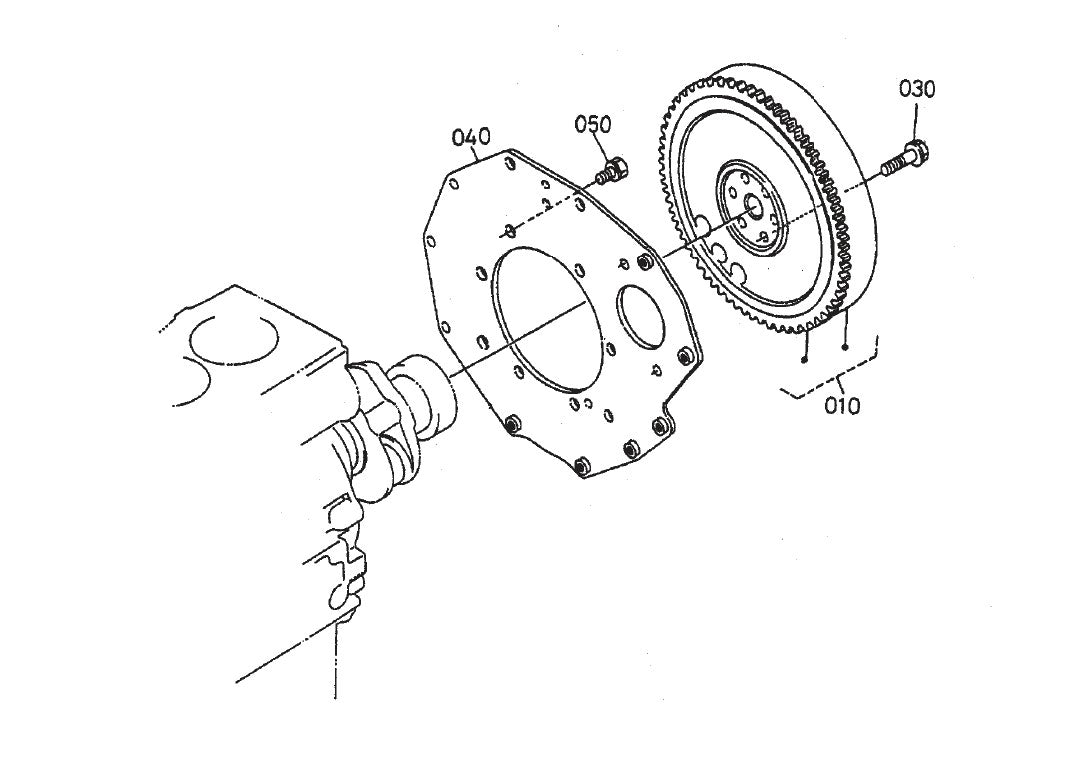HTH44T KUBOTA V-1505— Flywheel Assembly Parts By Multiquip Whiteman
