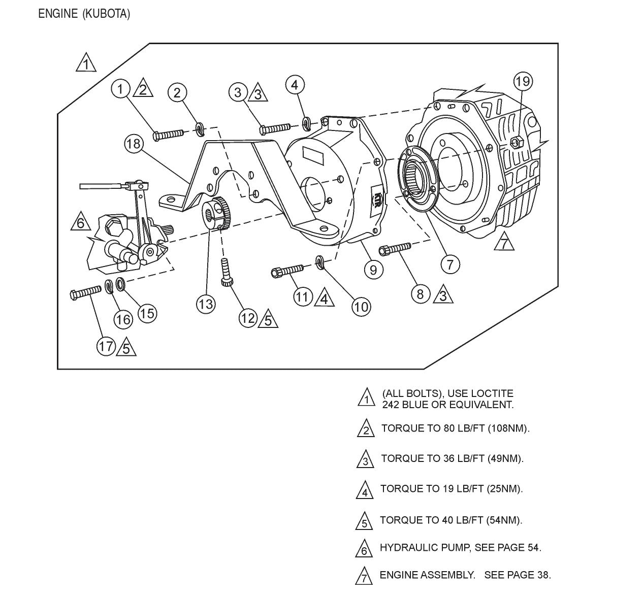 HTH44T— Engine Flange (Kubota) Parts By Multiquip whiteman