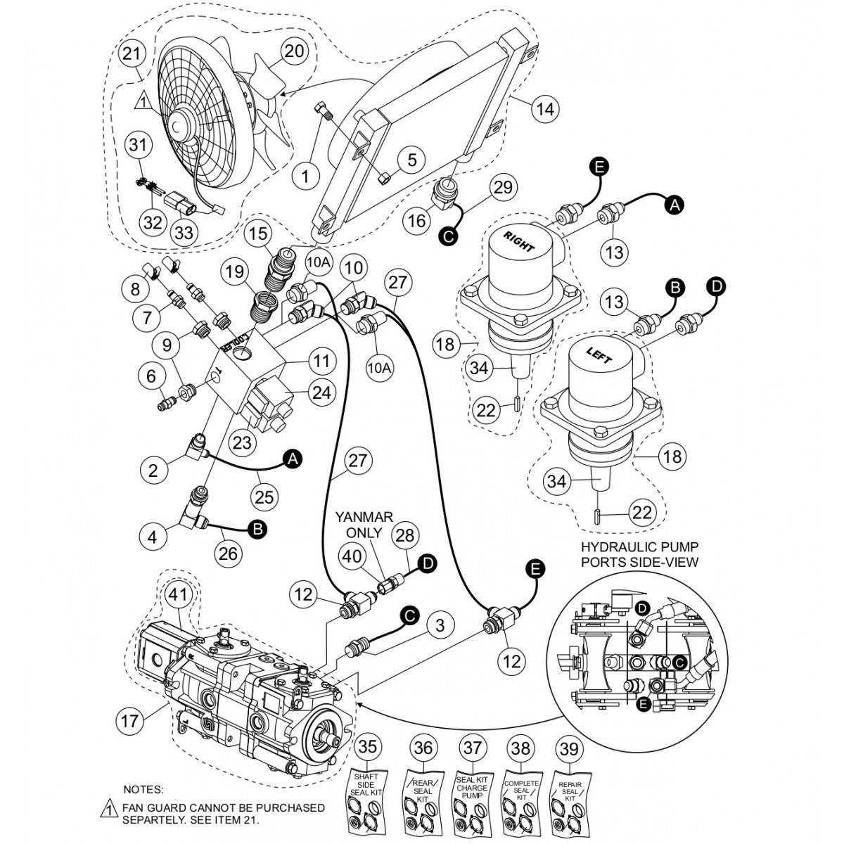 HTX44K4-K5-Y4-Y5— Coolant Valve Bypass Assembly Parts By Multiquip Whiteman