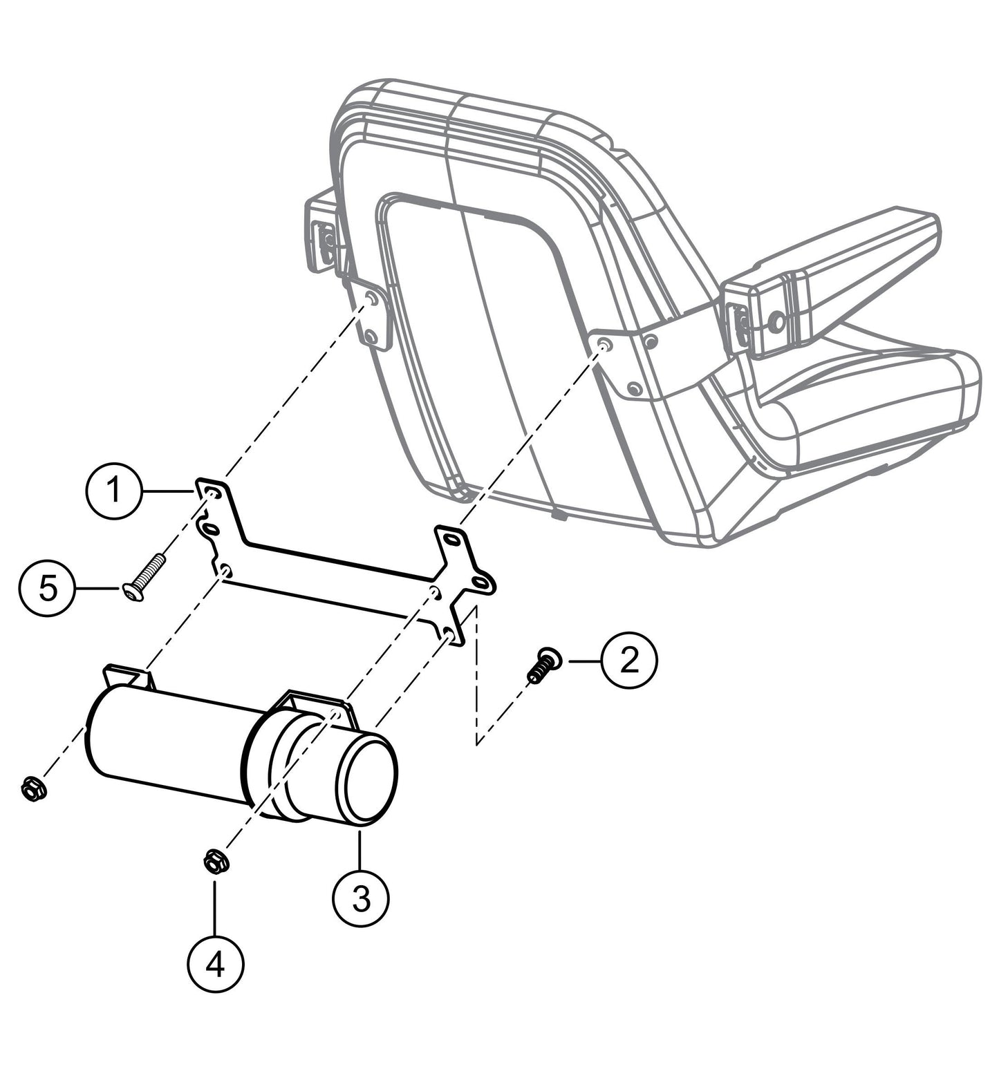 HTXG6DF SN PD2003218 And Above Seat Frame-Document Holder Assembly Parts
