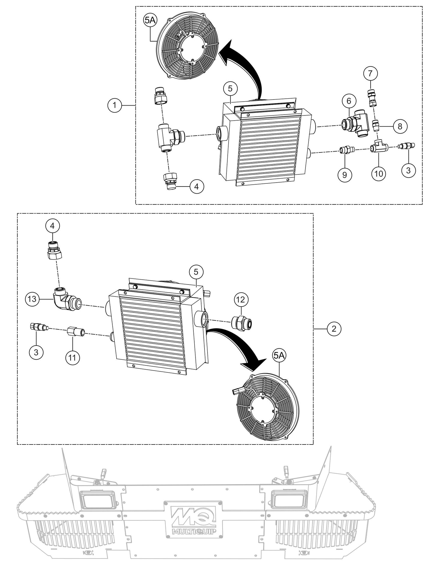 HTXG6DF SN PD2003218 And Above Heat Exchanger Assembly (Left And Right) Parts