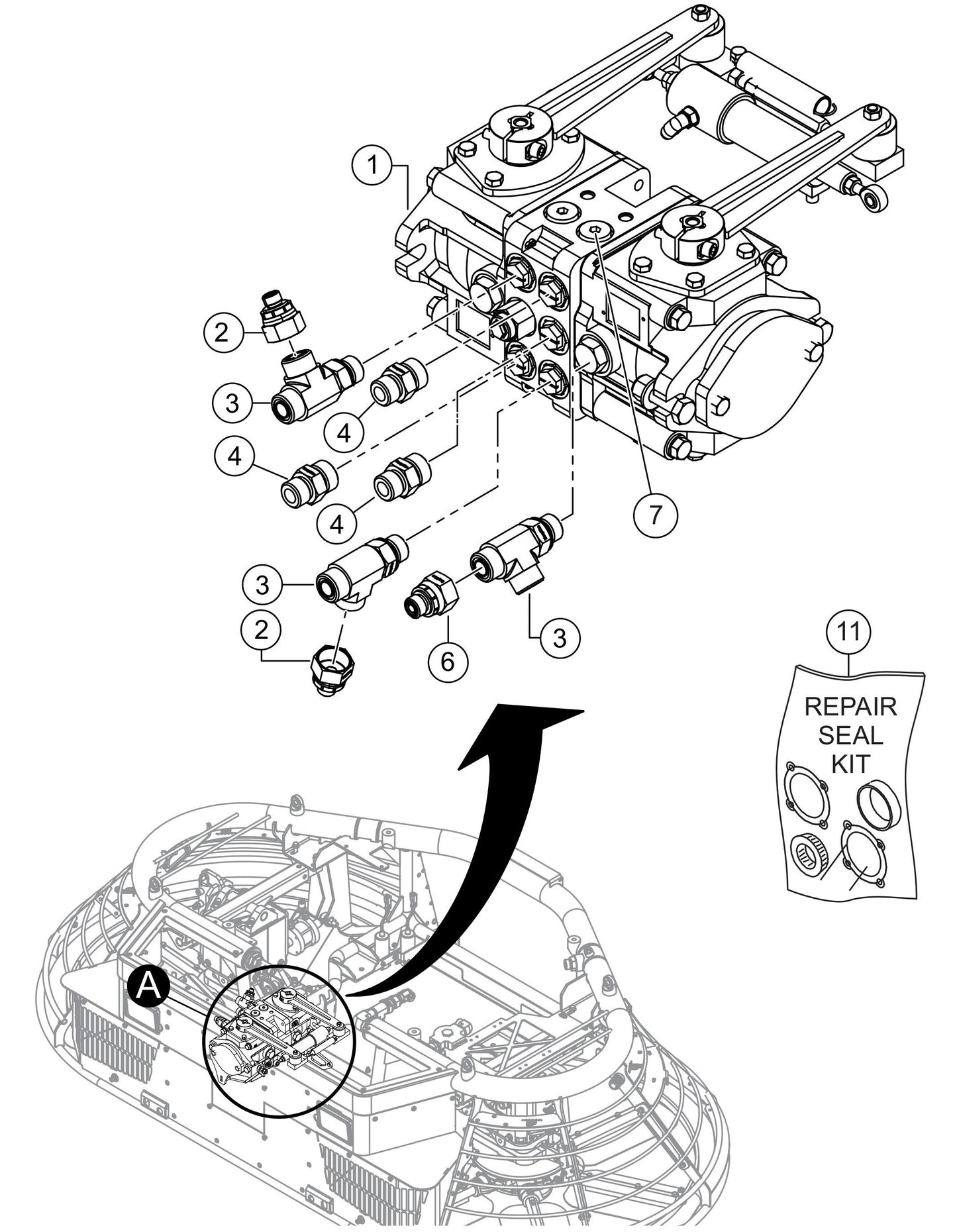 HTXG6DF SN PD2003218 And Above Pump Fittings Assembly Parts
