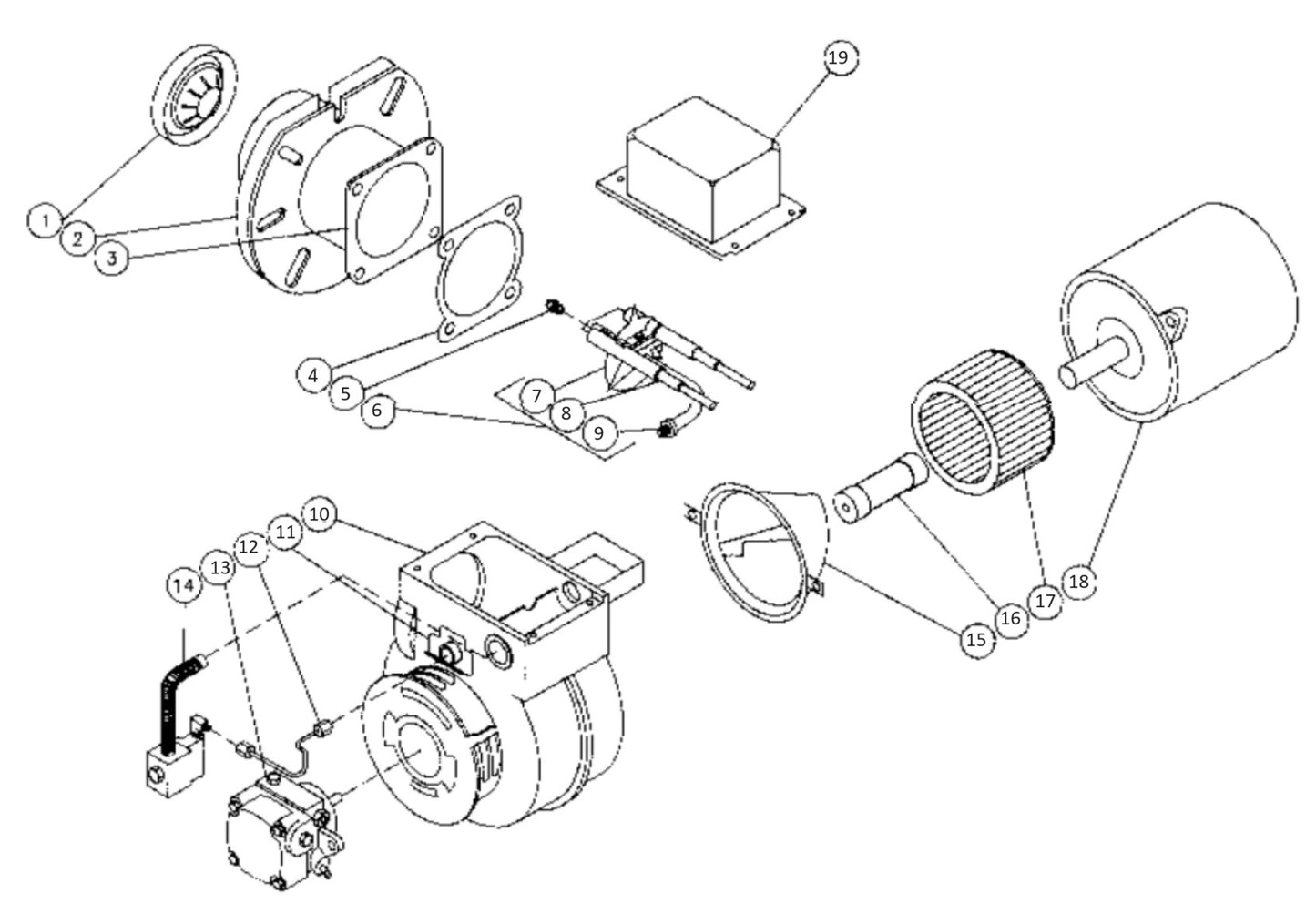 HU-1002-0M12 Burner Assembly Parts by Mi-T-M