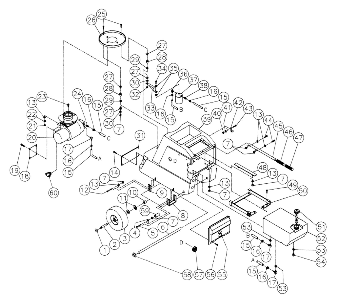 HU-2004-0M11, HU-3004-0M11, HU-3004-0M31 Frame Assembly Parts by Mi-T-M