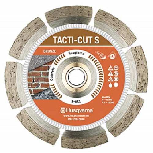 4-1/2" Husqvarna 542761409 Tacti-Cut S-Dri Disc Segmented Blade-10 pc