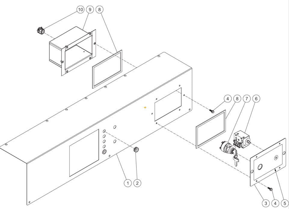 HVS-3006-0B7G, HVS-3008-0B7G, HVS-3505-0B7G, HVS-4005-0B7G (sn:15160031-99999999) Control Panel Assembly Parts by Mi-T-M