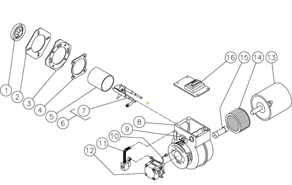 HVS-3008-1H6G, HVS-4004-0H6A Burner Fuel Tank Assembly Parts by Mi-T-M