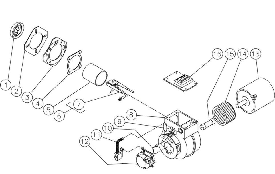 HVS-3008-1H6G, HVS-4004-0H6A Burner Fuel Tank Assembly Parts by Mi-T-M.