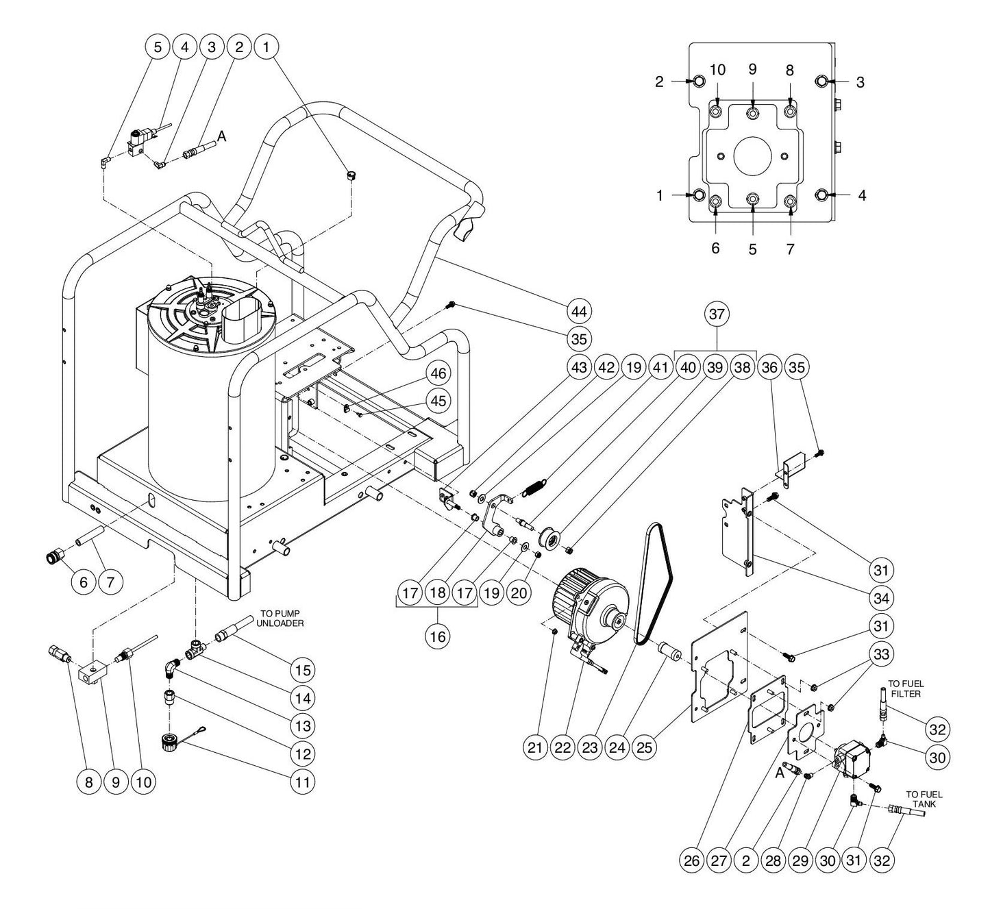 BE HW2765HAD Heat Exchanger/EMF System Assembly Parts by BE Power Equipment