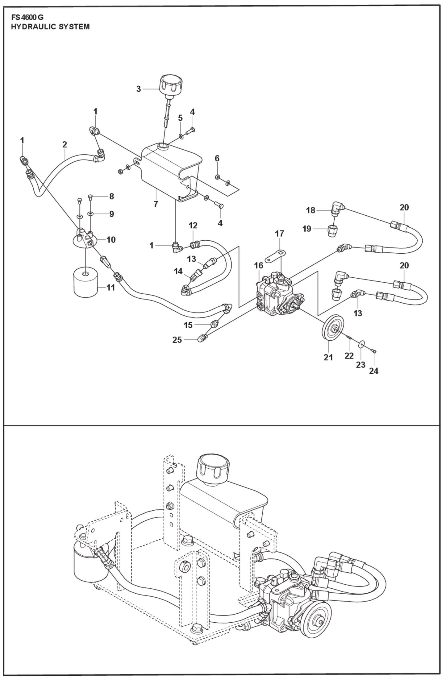 Hydraulic System Parts For FS4600 G By Husqvarna