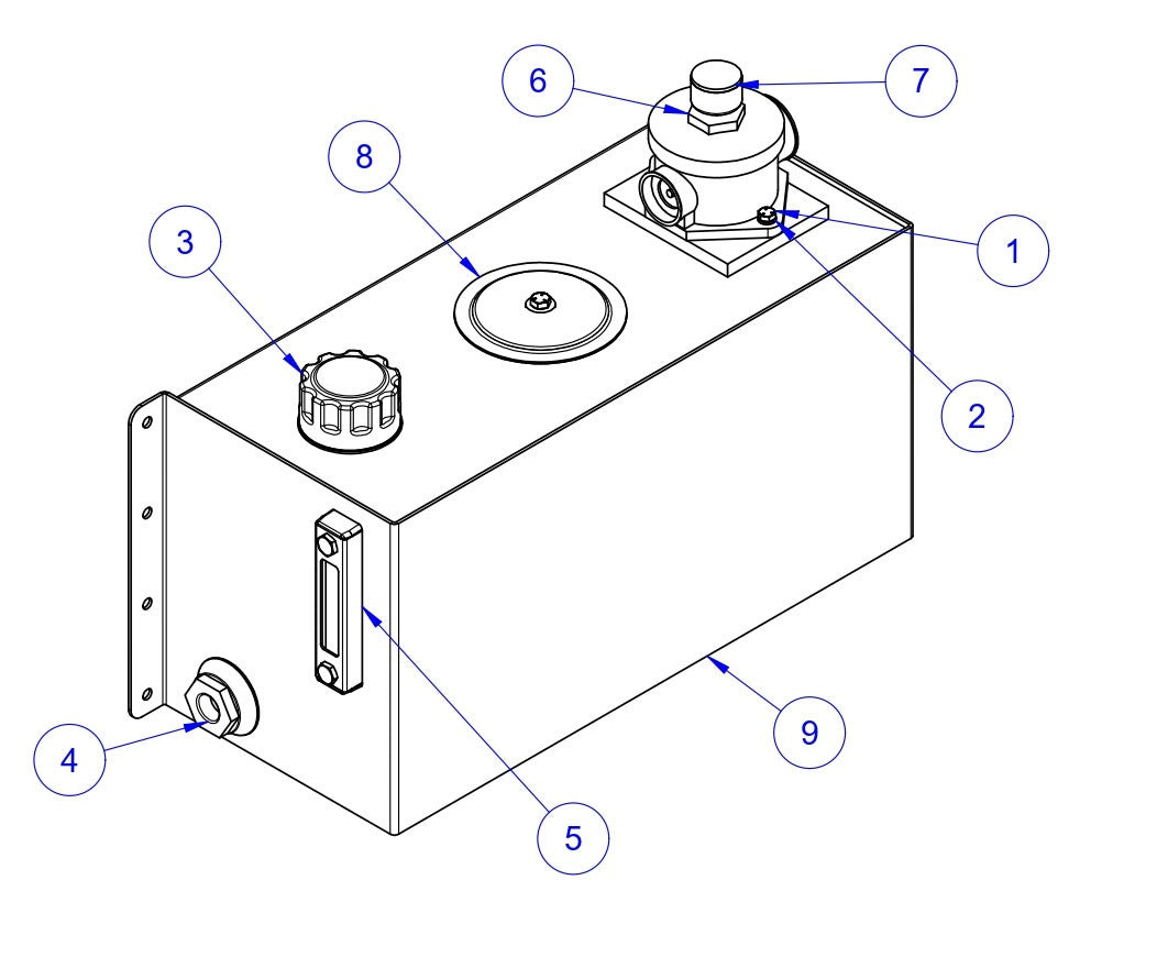 VLP2424 Hydraulic Tank Assembly Parts by Allen Engineering