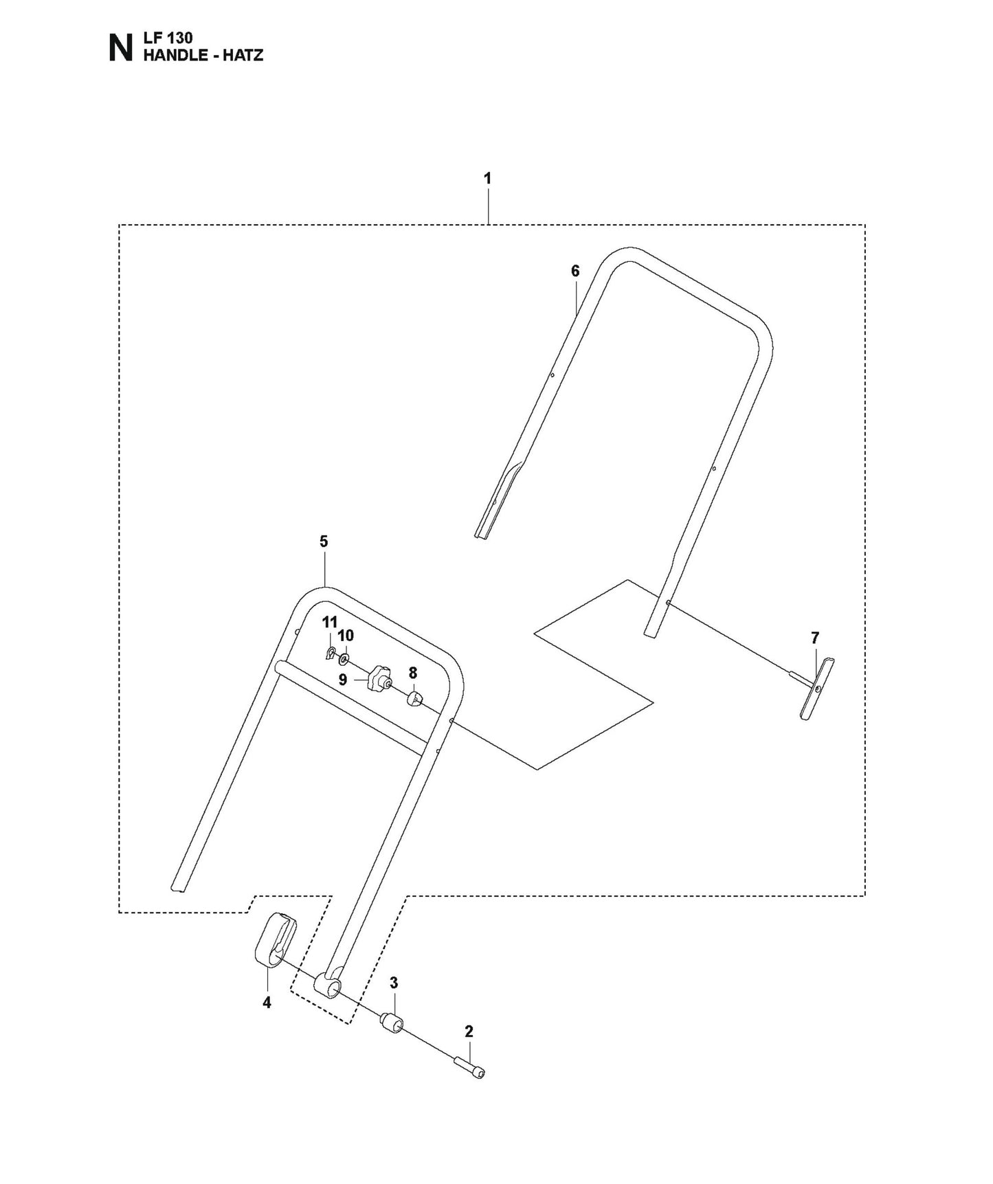 Handle-Hatz Parts For LF 130 LT Petrol By Husqvarna