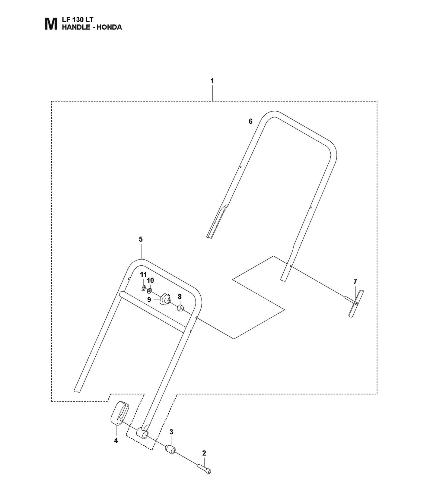 Handle-Honda Parts For LF 130 LT Petrol By Husqvarna