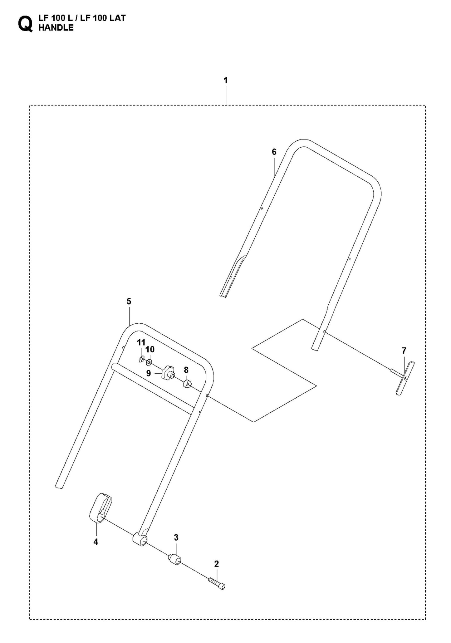 Handle Parts For LF 100 LAT Diesel By Husqvarna