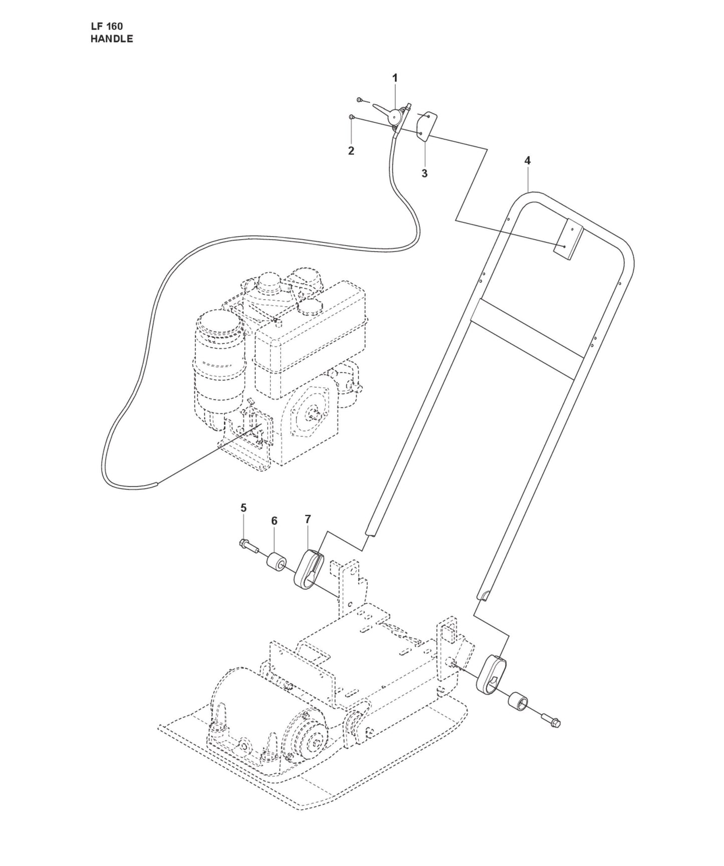 Handle Parts For LF 160 Diesel By Husqvarna