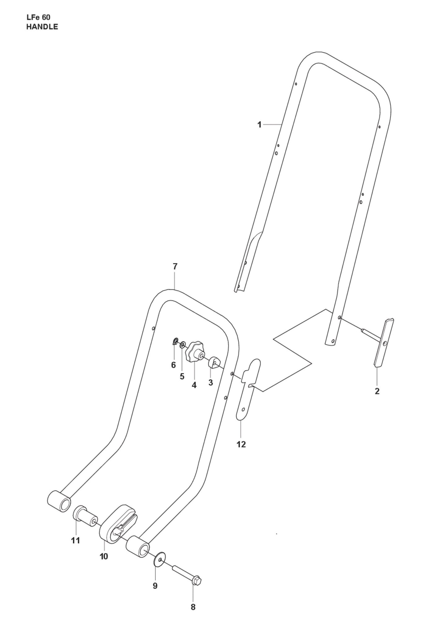 Handle For LFe 60 By Husqvarna