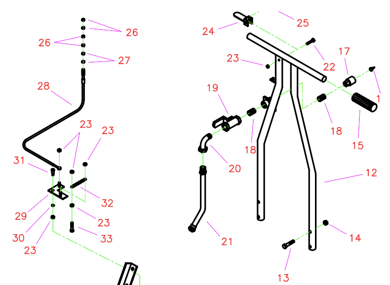 CC1100 Handle Assembly