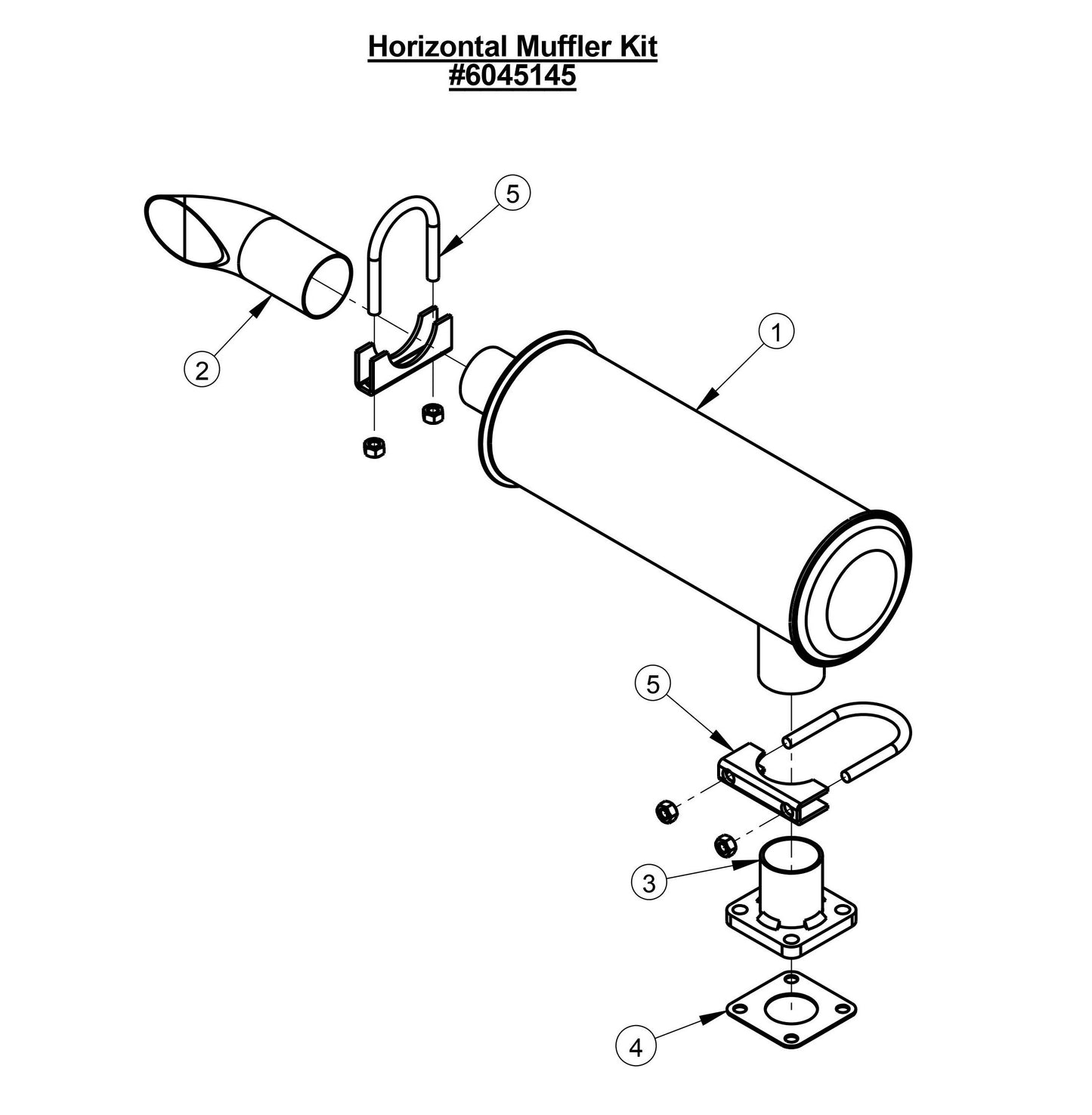 CC4144DXL-3 Horizontal Muffler Kit