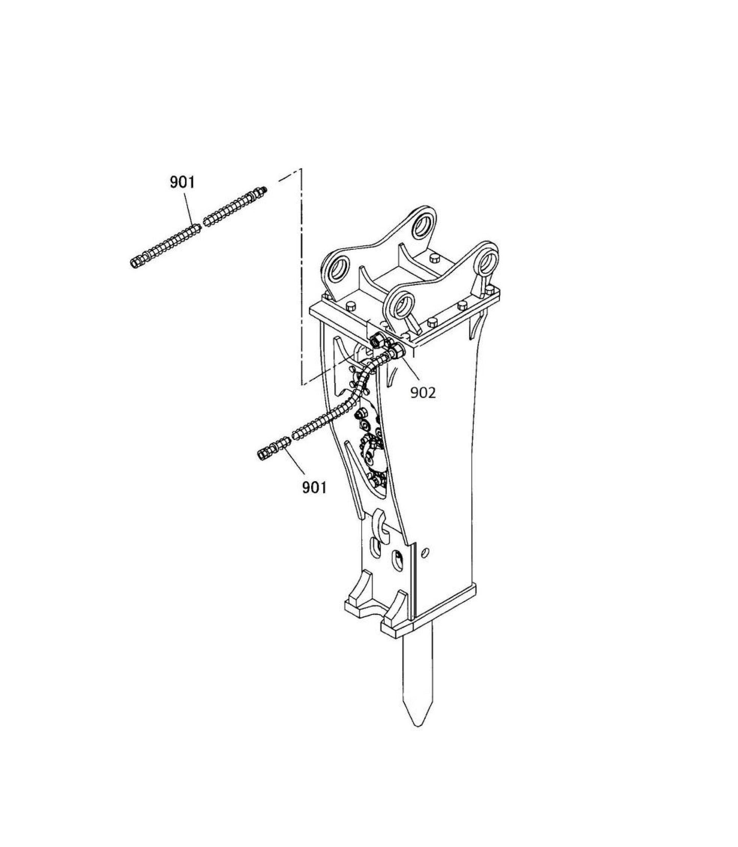 Hose Configurations Parts for FX375 By Husqvarna