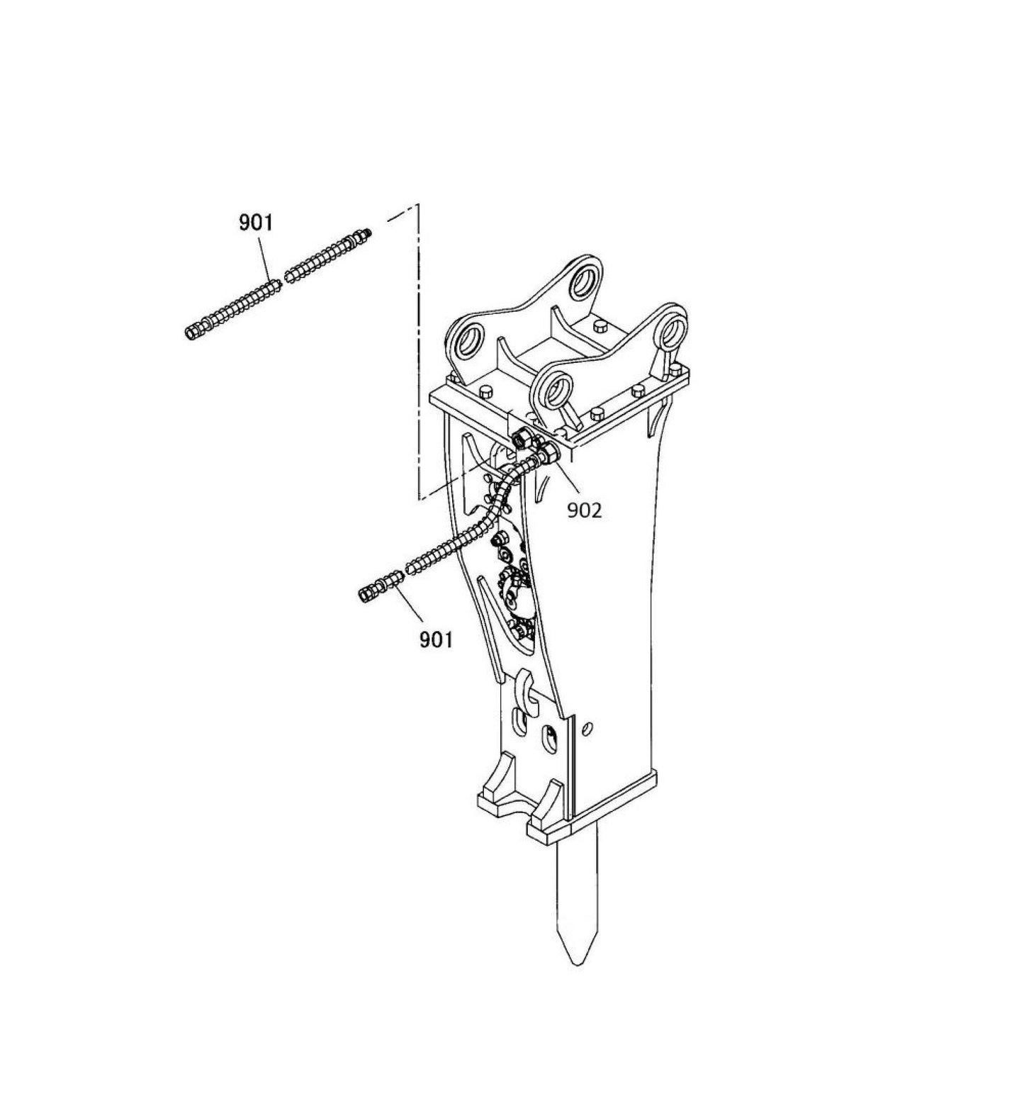Hose Configurations Parts for FX475 By Husqvarna