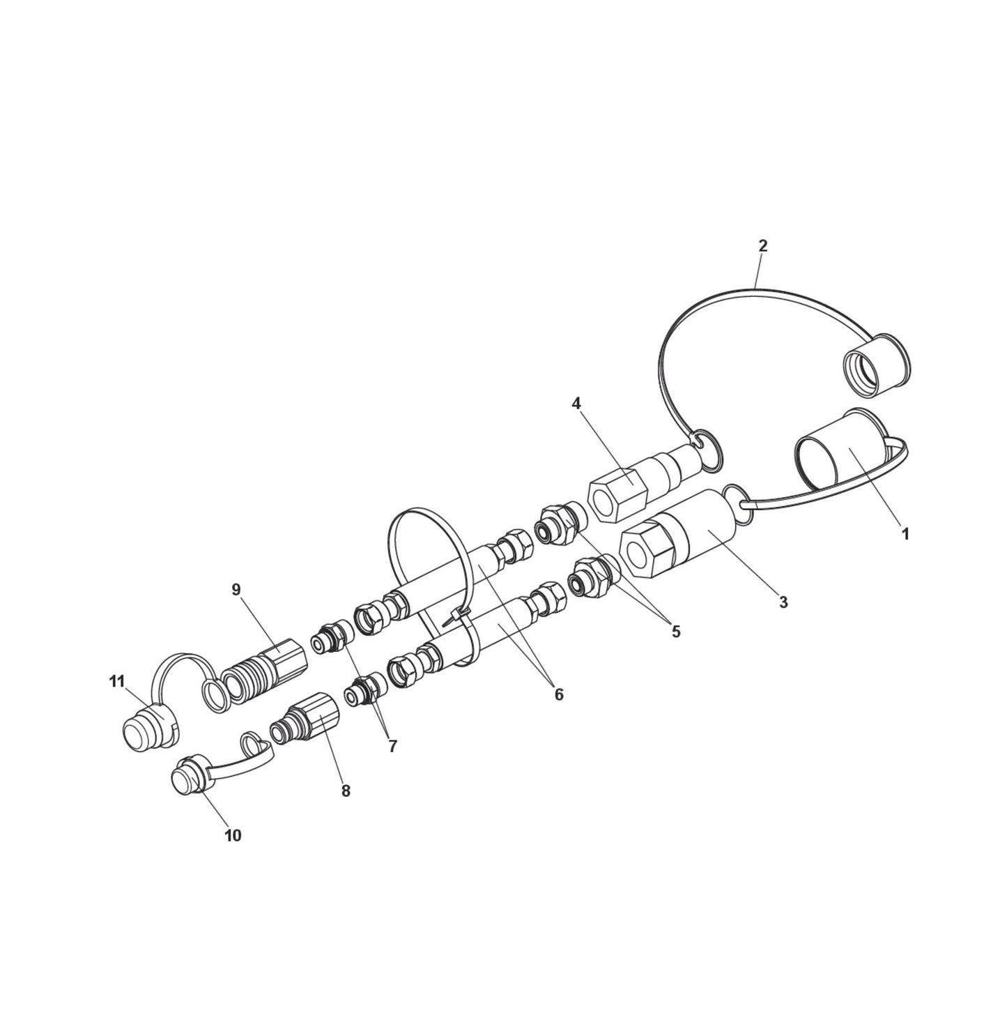 Hose Kit External Tool Parts for DXR 140 By Husqvarna
