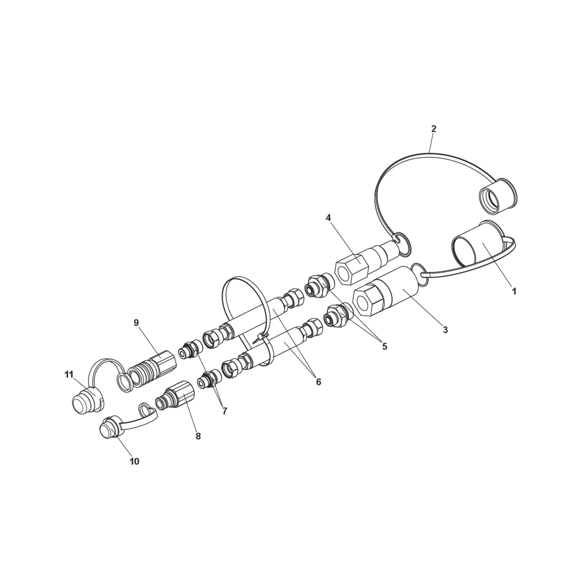 Hose Kit External Tool Parts for DXR 310 By Husqvarna