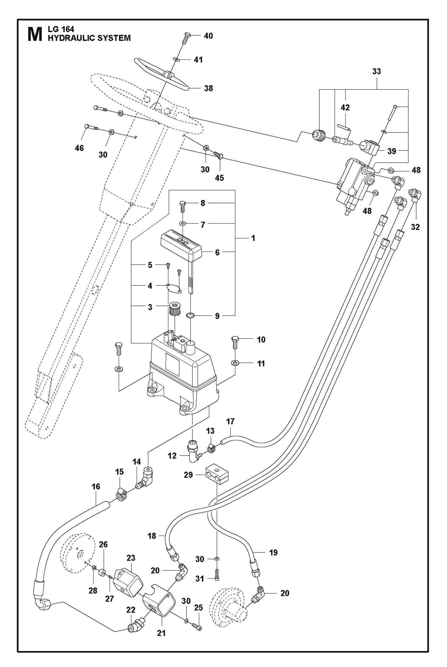 Hydraulic System Parts For LG 164 Diesel By Husqvarna