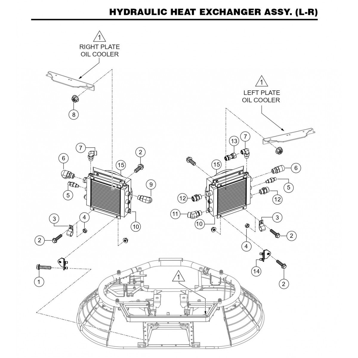 HTX6H Hydraulic Heat Exchanger Assembly Parts