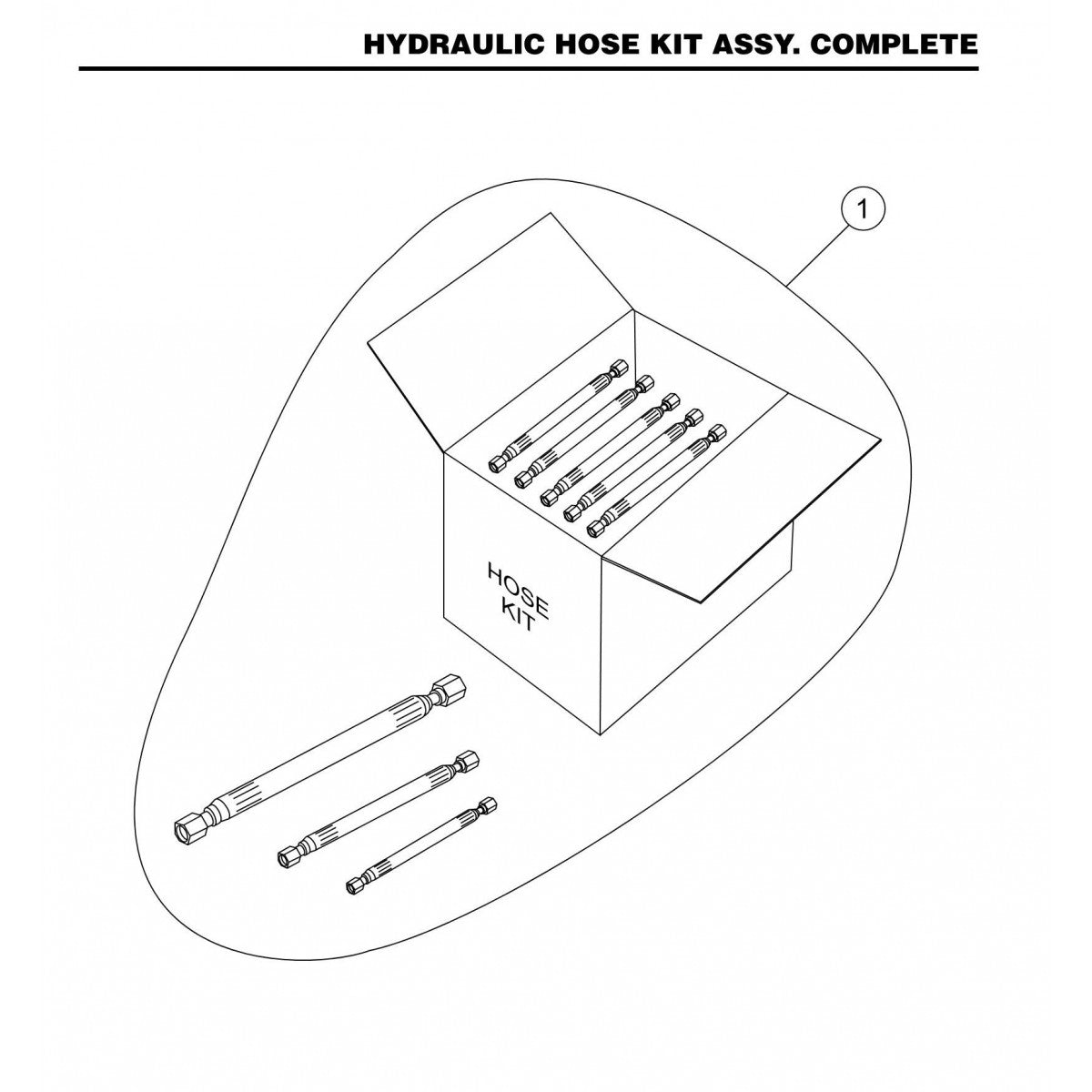 HTXD6I Hydraulic Hose Kit Assembly Complete