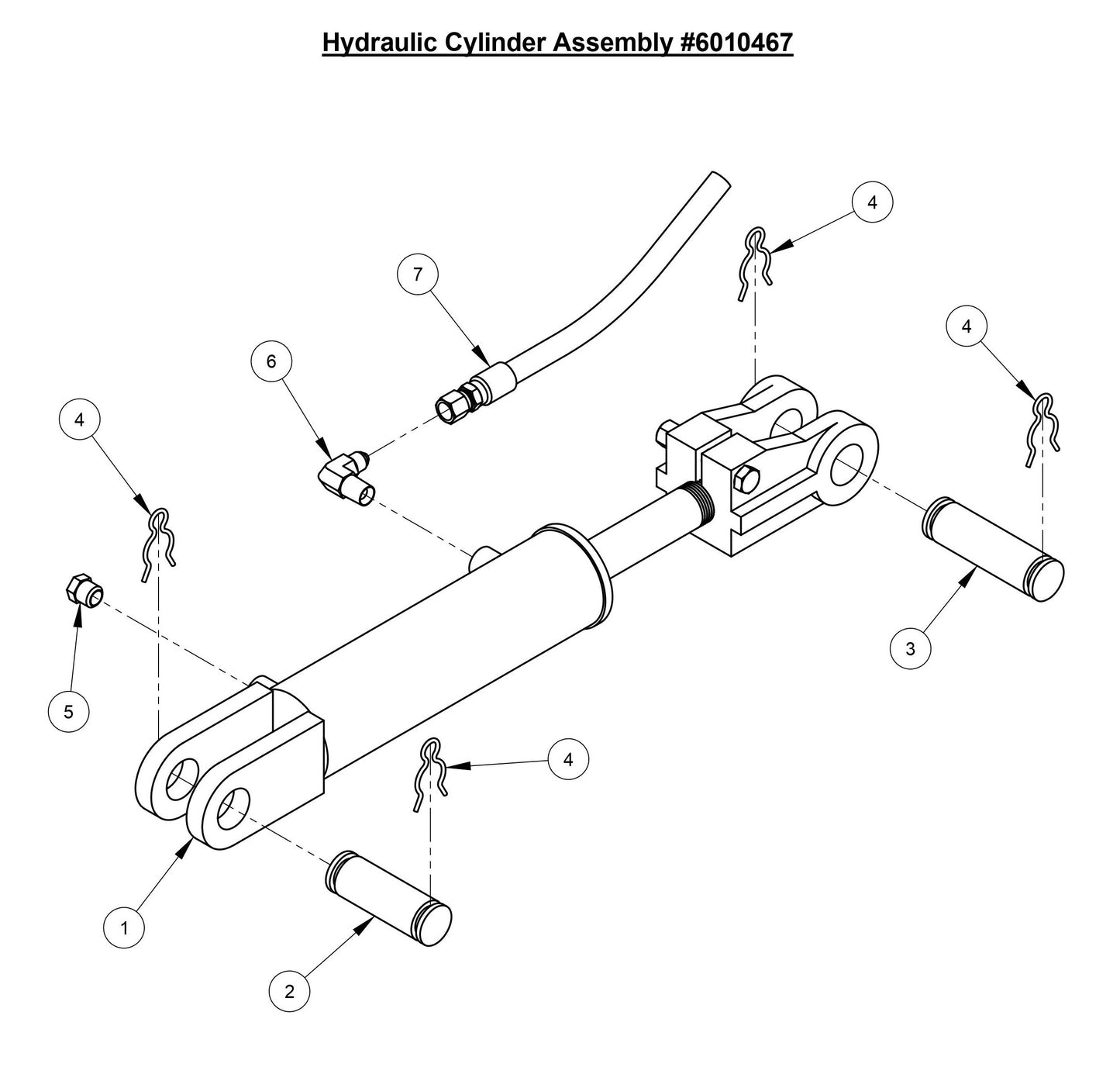 CC3700E-3 Hydraulic Cylinder Assembly