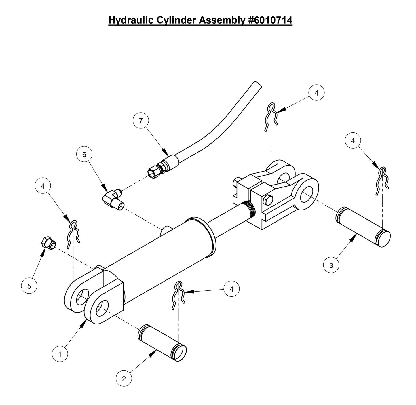 CC3700E Hydraulic Cylinder Assembly