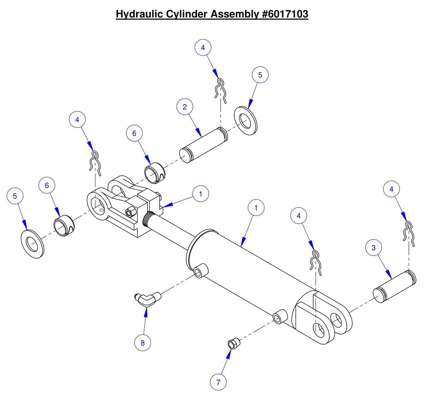 CC7574DK Hydraulic Cylinder  Assembly