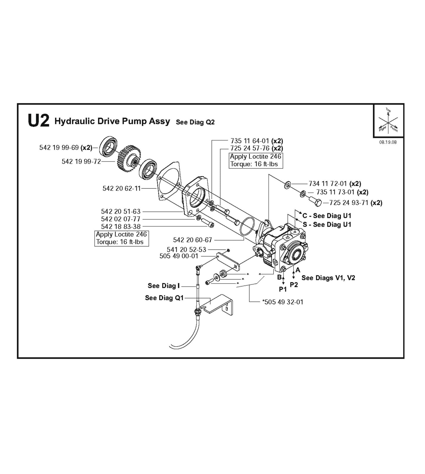 Hydraulic Drive Pump Assy Parts for FS4800 D By Husqvarna